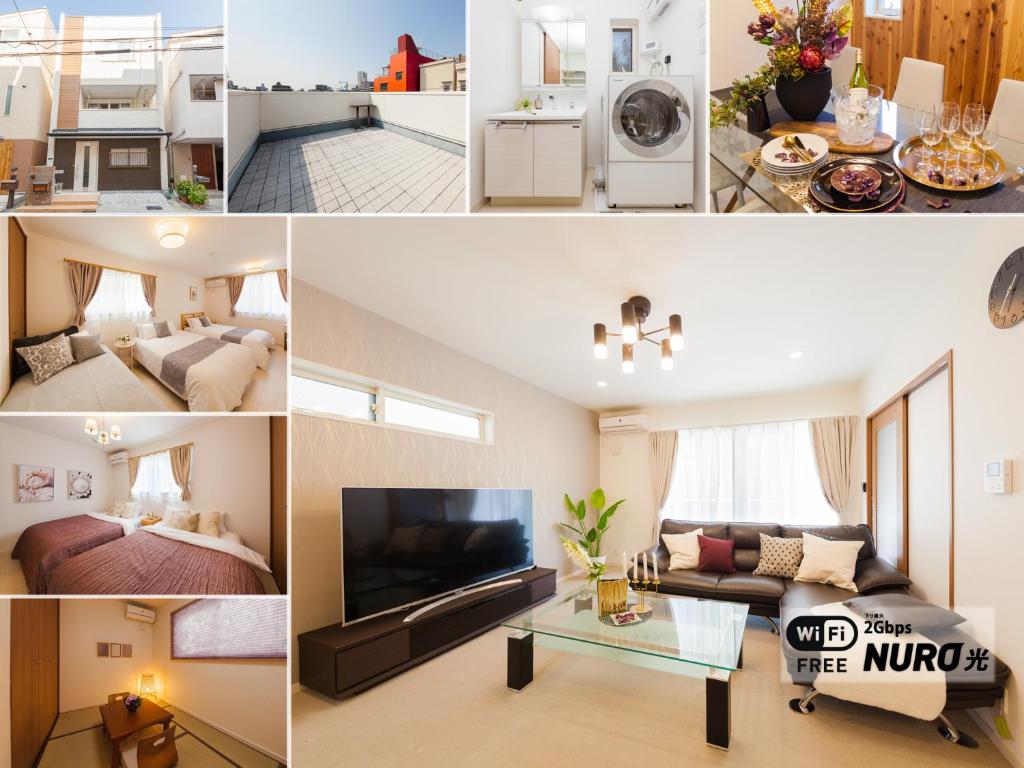 Kizuna 絆 - 5 bedding in 2 Japanese-style bed rooms, max 11, 1 and a half bathrooms, 30min to USJ, Kaiyukan Aquarium, Namba, Osaka Catsle, and Tsutenkaku Tower, private house rental